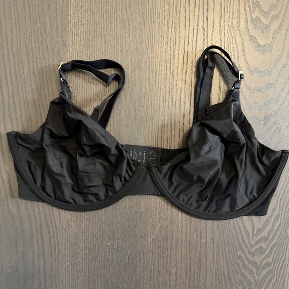 CUUP Triangle Bra Set in Black Satin - Picture 8 of 12